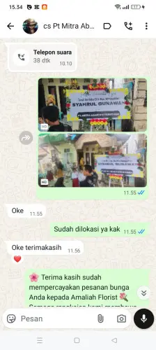 Testimonial Papan Bunga menes